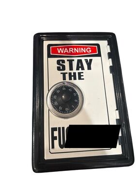 Warning "Stay The ——Out" Lock Box - Black & White